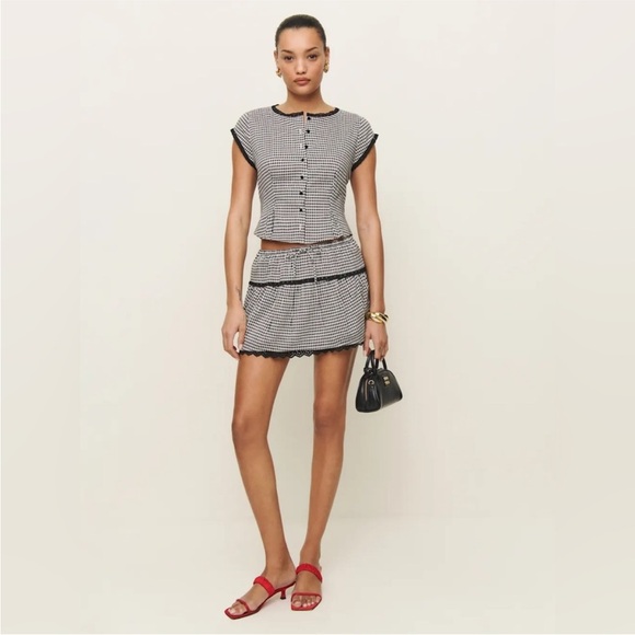Reformation Valetta Two Piece in Remy Check - Picture 2 of 6